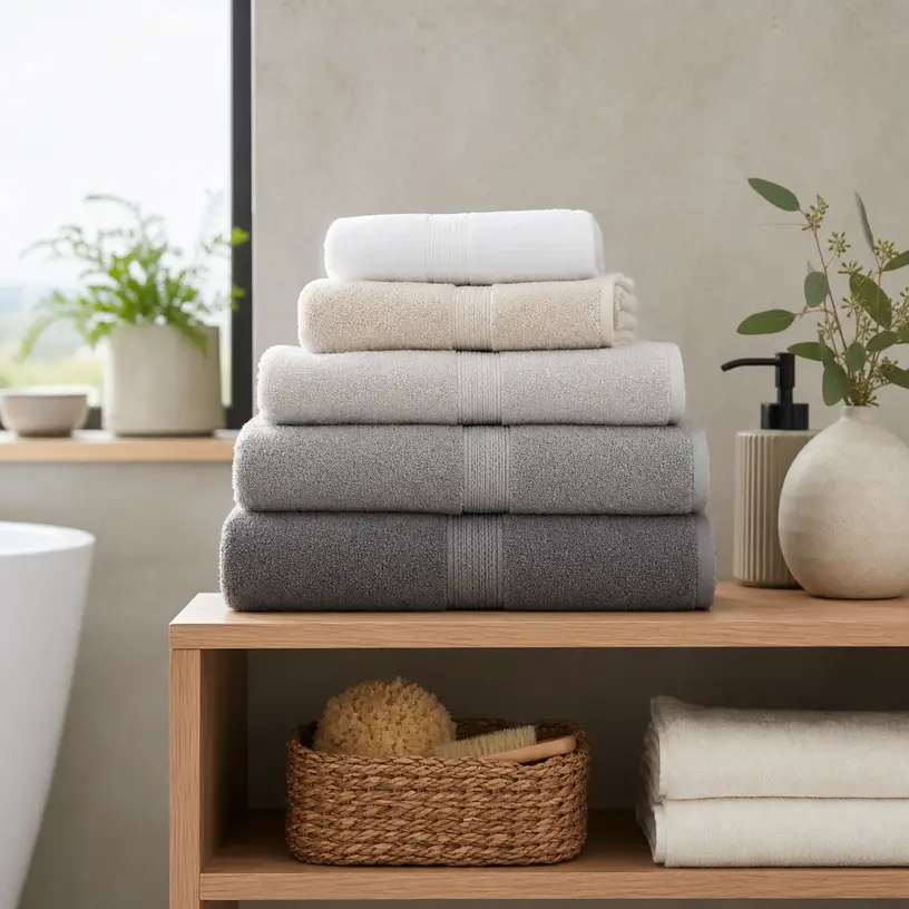 Illustrative image for a bathroom towel sets buying guide