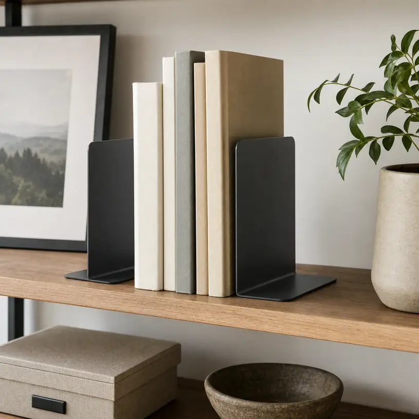 Illustrative image for a bookends for shelves buying guide
