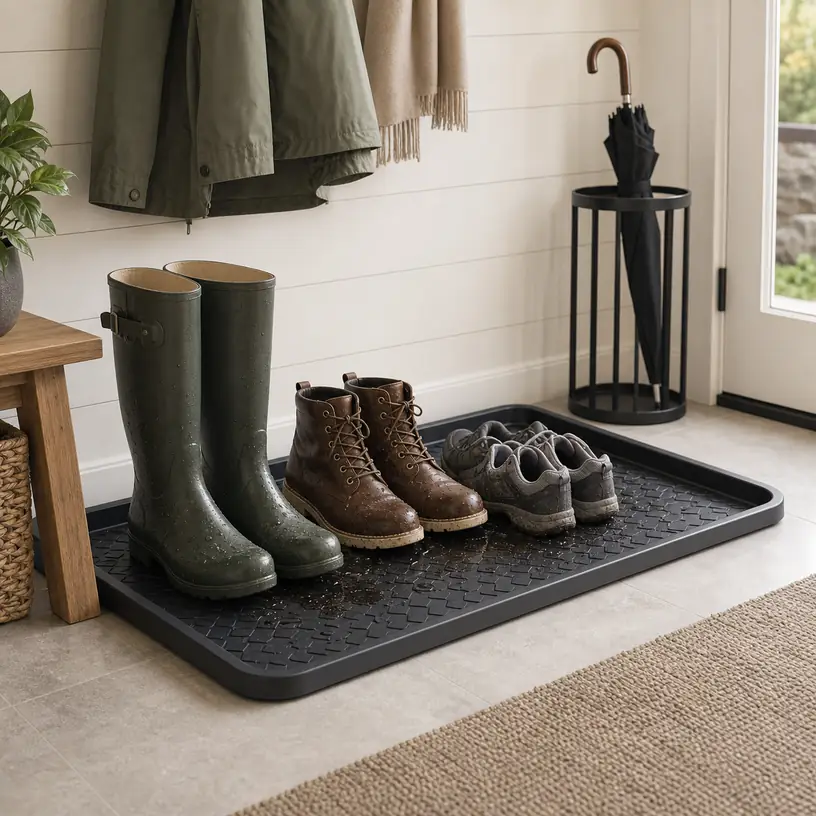 Illustrative image for an entryway boot tray buying guide