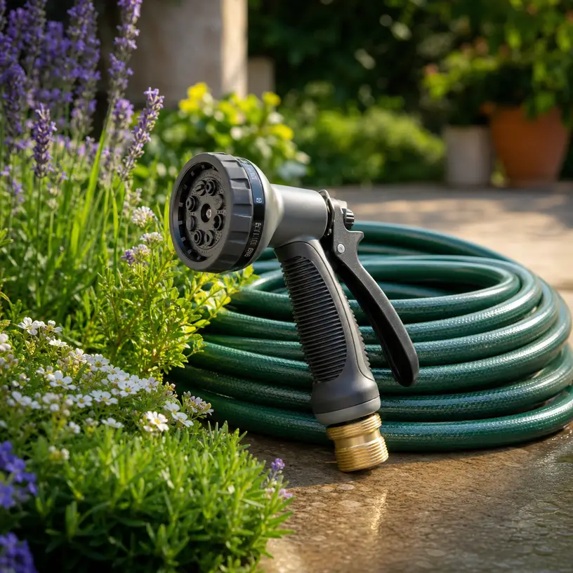 Illustrative image for a garden hose nozzles buying guide